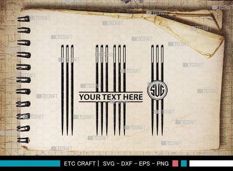 Sewing Needle Monogram, Sewing Needle Silhouette, Sewing Needle SVG, Needle Svg, Needle Thread Svg, Sewing Svg, SB00213 SVG ETC Craft 