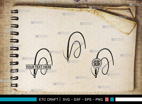 Sewing Needle Monogram, Sewing Needle Silhouette, Sewing Needle SVG, Needle Svg, Needle Thread Svg, Sewing Svg, SB00213 SVG ETC Craft 