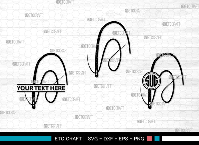 Sewing Needle Monogram, Sewing Needle Silhouette, Sewing Needle SVG, Needle Svg, Needle Thread Svg, Sewing Svg, SB00213 SVG ETC Craft 