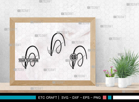 Sewing Needle Monogram, Sewing Needle Silhouette, Sewing Needle SVG, Needle Svg, Needle Thread Svg, Sewing Svg, SB00213 SVG ETC Craft 