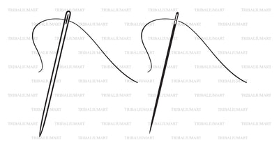 Sewing needle with thread SVG TribaliumArtSF 