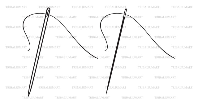 Sewing needle with thread SVG TribaliumArtSF 