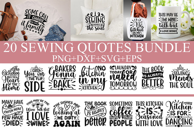Sewing Quotes Bundle SVG Rupkotha 