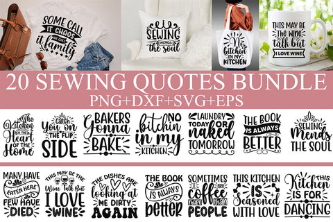 Sewing Quotes Bundle SVG Rupkotha 