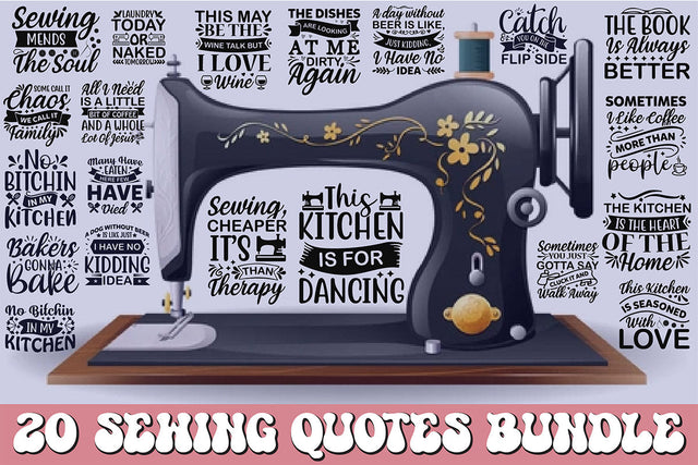 Sewing Quotes Bundle SVG Rupkotha 