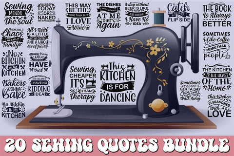Sewing Quotes Bundle SVG Rupkotha 
