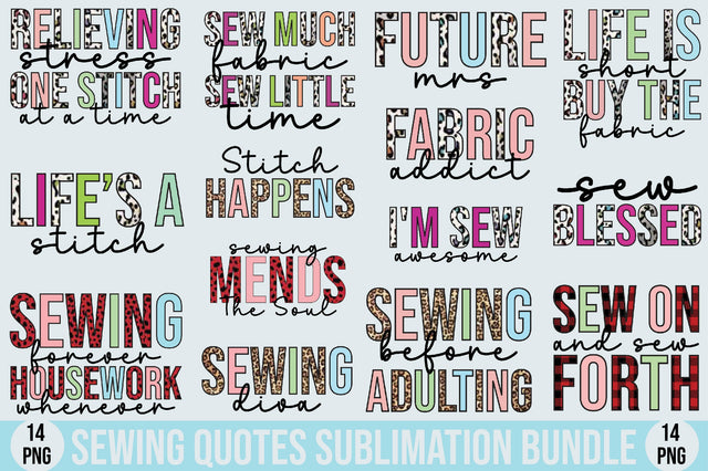 Sewing Quotes Sublimation Bundle Sublimation SVGista 