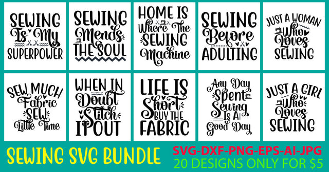 Sewing SVG Bundle SVG Syaman 