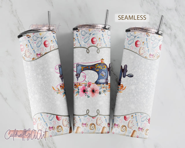 Sewing Tumbler Png Wrap sublimation design,20oz Skinny Sublimation,Photo tumbler sublimation design download Sublimation CaldwellArt 