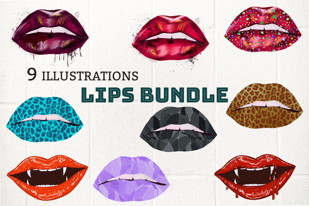 Sexy Lips bundle - So Fontsy