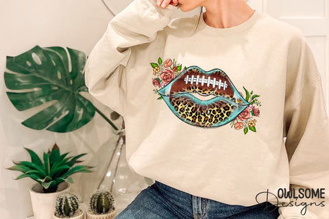 Sexy Lips Football PNG Sublimation Sublimation Owlsome.Designs 