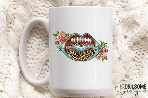 Sexy Lips Football PNG Sublimation Sublimation Owlsome.Designs 