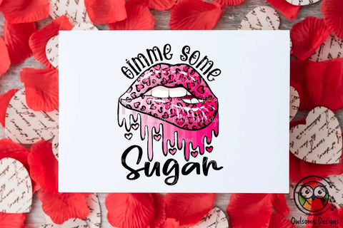 Sexy Lips Valentine Sublimation PNG Design Sublimation Owlsome.Designs 