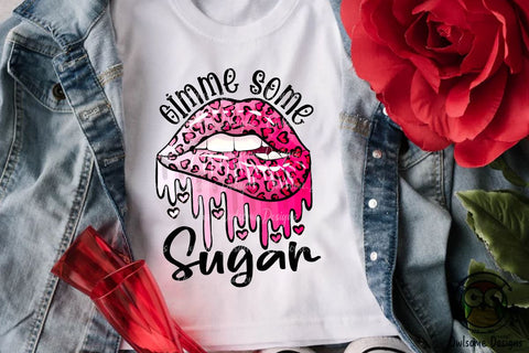 Sexy Lips Valentine Sublimation PNG Design Sublimation Owlsome.Designs 
