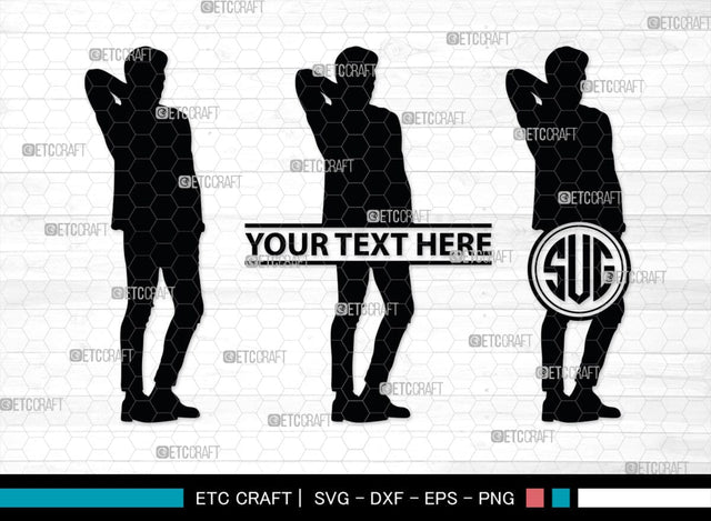 Sexy Man Monogram, Sexy Man Silhouette, Sexy Man SVG, Male Strippers Svg, Hot Men Svg, Male Model Svg, SB00403 SVG ETC Craft 