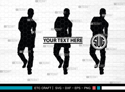 Sexy Man Monogram, Sexy Man Silhouette, Sexy Man SVG, Male Strippers Svg, Hot Men Svg, Male Model Svg, SB00403 SVG ETC Craft 