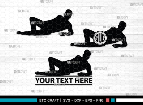 Sexy Man Monogram, Sexy Man Silhouette, Sexy Man SVG, Male Strippers Svg, Hot Men Svg, Male Model Svg, SB00403 SVG ETC Craft 