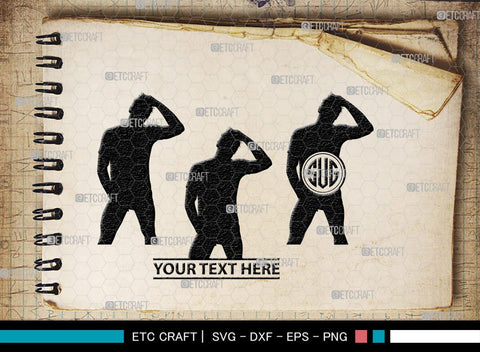 Sexy Man Monogram, Sexy Man Silhouette, Sexy Man SVG, Male Strippers Svg, Hot Men Svg, Male Model Svg, SB00403 SVG ETC Craft 