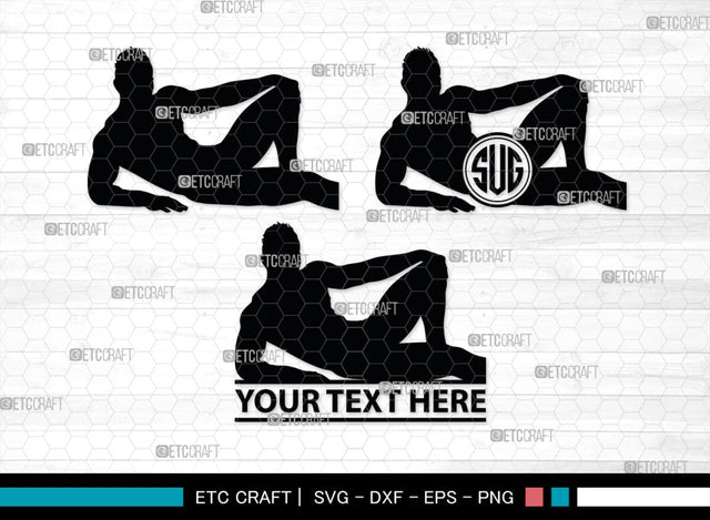 Sexy Man Monogram, Sexy Man Silhouette, Sexy Man SVG, Male Strippers Svg, Hot Men Svg, Male Model Svg, SB00403 SVG ETC Craft 
