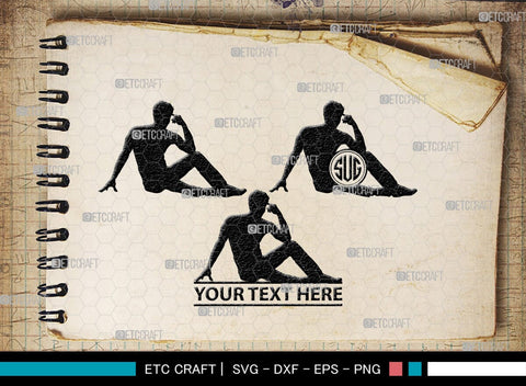 Sexy Man Monogram, Sexy Man Silhouette, Sexy Man SVG, Male Strippers Svg, Hot Men Svg, Male Model Svg, SB00403 SVG ETC Craft 