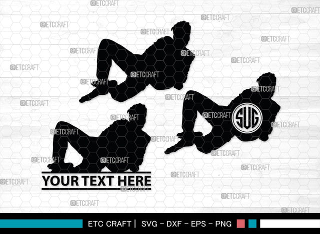 Sexy Man Monogram, Sexy Man Silhouette, Sexy Man SVG, Male Strippers Svg, Hot Men Svg, Male Model Svg, SB00403 SVG ETC Craft 