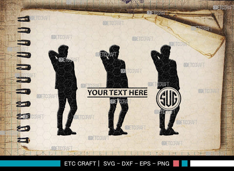 Sexy Man Monogram, Sexy Man Silhouette, Sexy Man SVG, Male Strippers Svg, Hot Men Svg, Male Model Svg, SB00403 SVG ETC Craft 