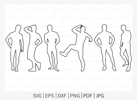 Sexy Man Outline svg, Sexy Man Vector, Sexy Man Outline, Shadow sexy man, Sexy svg, Male Model Svg, Sexy Man Bundle SVG Dinvect 