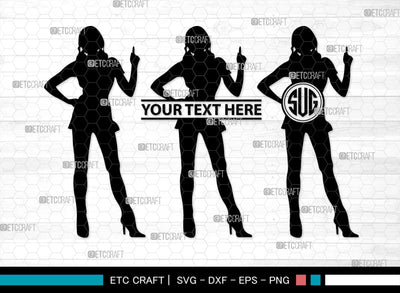 Sexy Woman Monogram, Sexy Woman Silhouette, Sexy Woman SVG, Sexy Lady Svg, Sexy Girl Svg, Striptease Svg, SB00404 SVG ETC Craft 