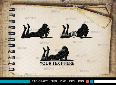 Sexy Woman Monogram, Sexy Woman Silhouette, Sexy Woman SVG, Sexy Lady Svg, Sexy Girl Svg, Striptease Svg, SB00404 SVG ETC Craft 