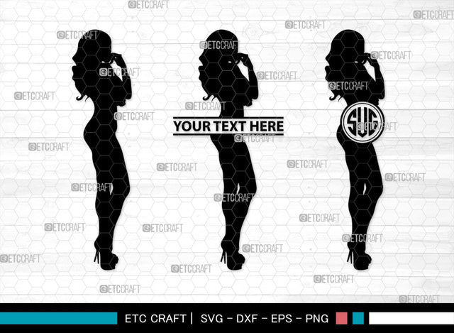 Sexy Woman Monogram, Sexy Woman Silhouette, Sexy Woman SVG, Sexy Lady Svg, Sexy Girl Svg, Striptease Svg, SB00404 SVG ETC Craft 