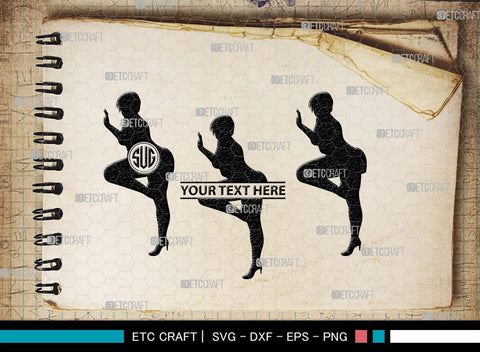 Sexy Woman Monogram, Sexy Woman Silhouette, Sexy Woman SVG, Sexy Lady Svg, Sexy Girl Svg, Striptease Svg, SB00404 SVG ETC Craft 