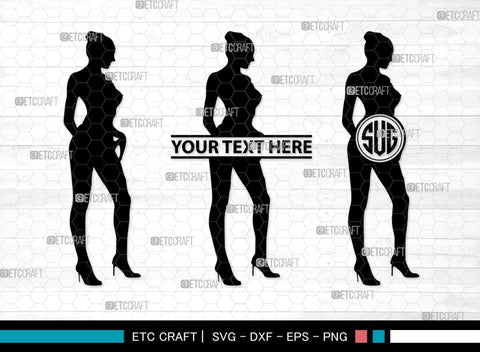 Sexy Woman Monogram, Sexy Woman Silhouette, Sexy Woman SVG, Sexy Lady Svg, Sexy Girl Svg, Striptease Svg, SB00404 SVG ETC Craft 