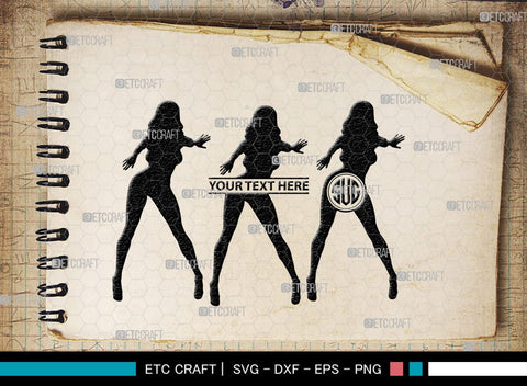Sexy Woman Monogram, Sexy Woman Silhouette, Sexy Woman SVG, Sexy Lady Svg, Sexy Girl Svg, Striptease Svg, SB00404 SVG ETC Craft 