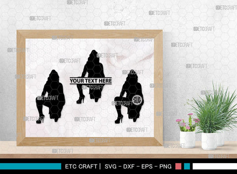 Sexy Woman Monogram, Sexy Woman Silhouette, Sexy Woman SVG, Sexy Lady Svg, Sexy Girl Svg, Striptease Svg, SB00404 SVG ETC Craft 