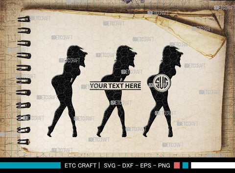Sexy Woman Monogram, Sexy Woman Silhouette, Sexy Woman SVG, Sexy Lady Svg, Sexy Girl Svg, Striptease Svg, SB00404 SVG ETC Craft 