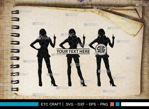 Sexy Woman Monogram, Sexy Woman Silhouette, Sexy Woman SVG, Sexy Lady Svg, Sexy Girl Svg, Striptease Svg, SB00404 SVG ETC Craft 