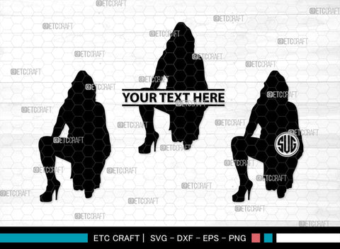 Sexy Woman Monogram, Sexy Woman Silhouette, Sexy Woman SVG, Sexy Lady Svg, Sexy Girl Svg, Striptease Svg, SB00404 SVG ETC Craft 