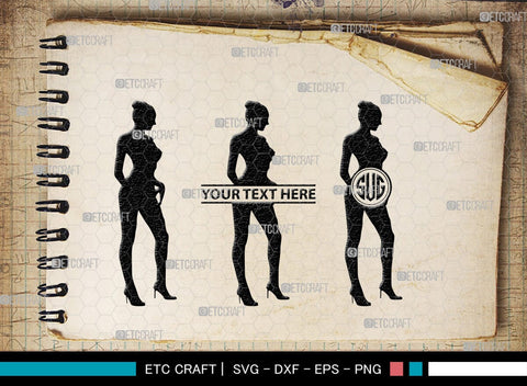 Sexy Woman Monogram, Sexy Woman Silhouette, Sexy Woman SVG, Sexy Lady Svg, Sexy Girl Svg, Striptease Svg, SB00404 SVG ETC Craft 