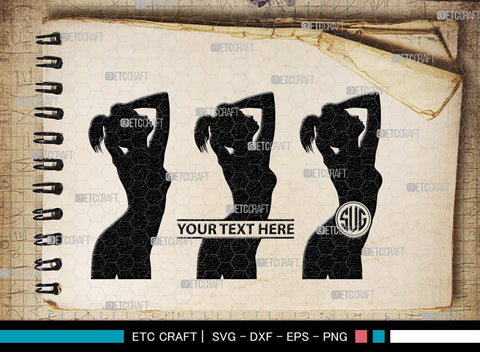 Sexy Woman Monogram, Sexy Woman Silhouette, Sexy Woman SVG, Sexy Lady Svg, Sexy Girl Svg, Striptease Svg, SB00404 SVG ETC Craft 