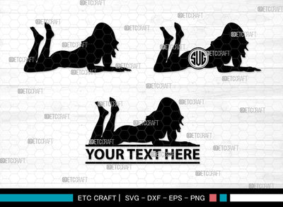 Sexy Woman Monogram, Sexy Woman Silhouette, Sexy Woman SVG, Sexy Lady Svg, Sexy Girl Svg, Striptease Svg, SB00404 SVG ETC Craft 