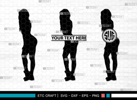 Sexy Woman Monogram, Sexy Woman Silhouette, Sexy Woman SVG, Sexy Lady Svg, Sexy Girl Svg, Striptease Svg, SB00404 SVG ETC Craft 