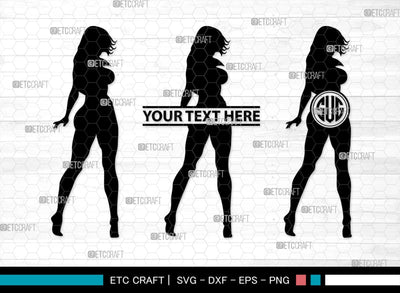 Sexy Woman Monogram, Sexy Woman Silhouette, Sexy Woman SVG, Sexy Lady Svg, Sexy Girl Svg, Striptease Svg, SB00404 SVG ETC Craft 