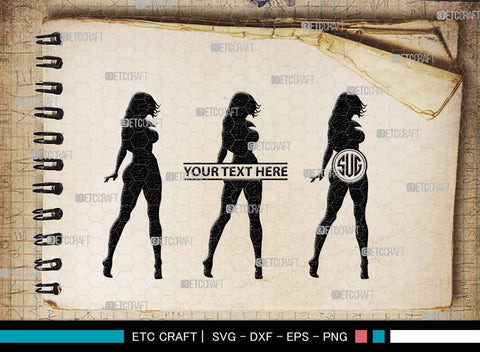 Sexy Woman Monogram, Sexy Woman Silhouette, Sexy Woman SVG, Sexy Lady Svg, Sexy Girl Svg, Striptease Svg, SB00404 SVG ETC Craft 