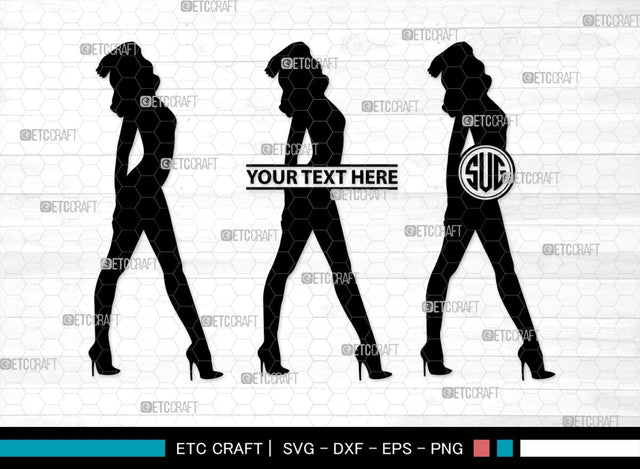 Sexy Woman Monogram, Sexy Woman Silhouette, Sexy Woman SVG, Sexy Lady Svg, Sexy Girl Svg, Striptease Svg, SB00404 SVG ETC Craft 