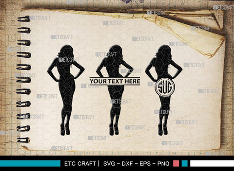 Sexy Woman Monogram, Sexy Woman Silhouette, Sexy Woman SVG, Sexy Lady Svg, Sexy Girl Svg, Striptease Svg, SB00404 SVG ETC Craft 
