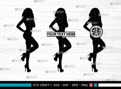 Sexy Woman Monogram, Sexy Woman Silhouette, Sexy Woman SVG, Sexy Lady Svg, Sexy Girl Svg, Striptease Svg, SB00404 SVG ETC Craft 