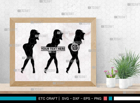 Sexy Woman Monogram, Sexy Woman Silhouette, Sexy Woman SVG, Sexy Lady Svg, Sexy Girl Svg, Striptease Svg, SB00404 SVG ETC Craft 