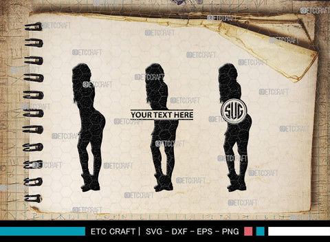 Sexy Woman Monogram, Sexy Woman Silhouette, Sexy Woman SVG, Sexy Lady Svg, Sexy Girl Svg, Striptease Svg, SB00404 SVG ETC Craft 