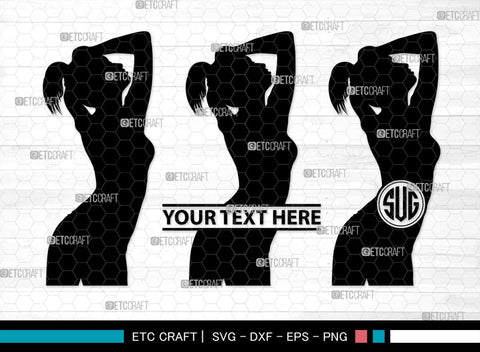 Sexy Woman Monogram, Sexy Woman Silhouette, Sexy Woman SVG, Sexy Lady Svg, Sexy Girl Svg, Striptease Svg, SB00404 SVG ETC Craft 