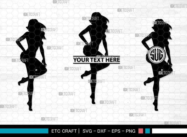 Sexy Woman Monogram, Sexy Woman Silhouette, Sexy Woman SVG, Sexy Lady Svg, Sexy Girl Svg, Striptease Svg, SB00404 SVG ETC Craft 